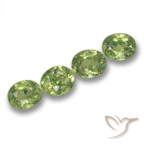 Gemme di Granato demantoide Verde caldo naturale da 1.73 ct, Ovale, VS
