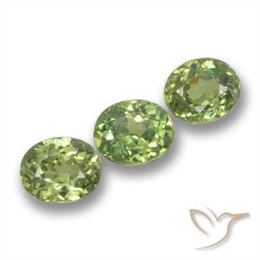 Gemme di Granato demantoide Verde caldo naturale da 1.43 ct, Ovale, VS