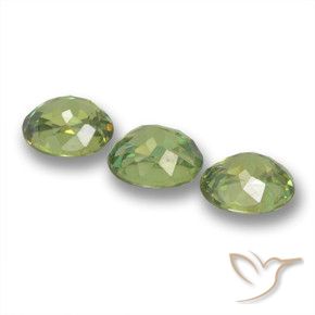 Gemme di Granato demantoide Verde caldo naturale da 1.43 ct, Ovale, VS