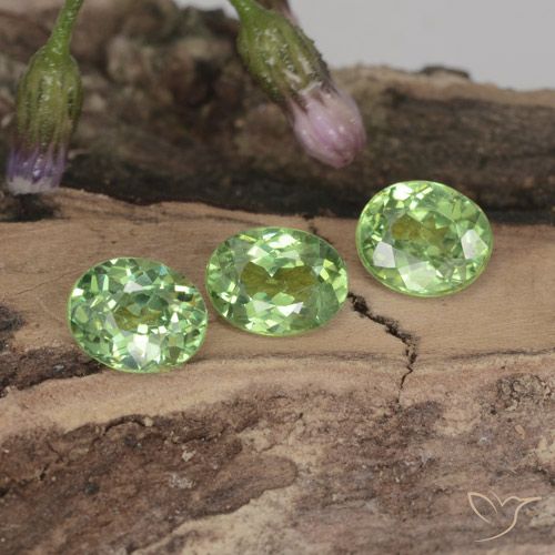 1.14ctw Naturale Verde foresta Granato demantoide, Ovale, VVS-VS