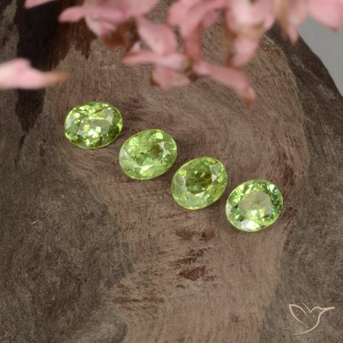1.42ctw Naturale Verde lime Granato demantoide, Ovale, VS