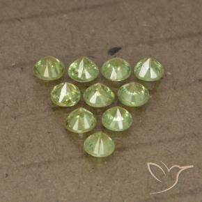 Gemme di Granato demantoide Verde medio naturale da 1.80 ct, Rotondo, VS-SI