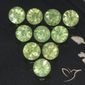 Gemme di Granato demantoide Pera Verde naturale da 1.70 ct, Rotondo, VS-SI