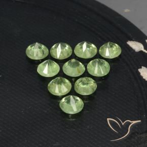 Gemme di Granato demantoide Pera Verde naturale da 1.70 ct, Rotondo, VS-SI