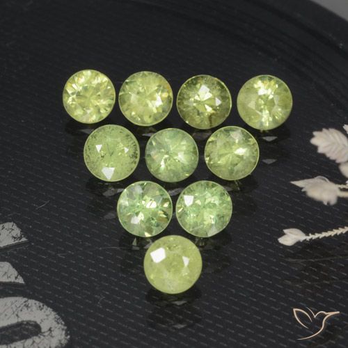 1.98ctw Naturale Verde medio Granato demantoide, Rotondo, VS-SI