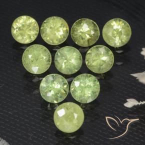 Gemme di Granato demantoide Verde medio naturale da 1.98 ct, Rotondo, VS-SI