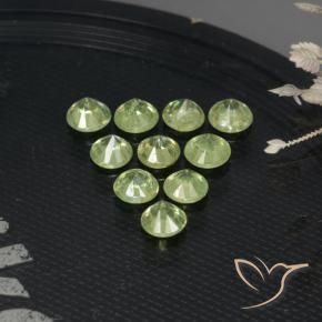 Gemme di Granato demantoide Verde Lime Chiaro naturale da 1.55 ct, Rotondo, VS-SI