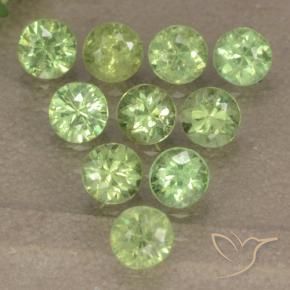Gemme di Granato demantoide Verde chiaro naturale da 1.70 ct, Rotondo, VS-SI