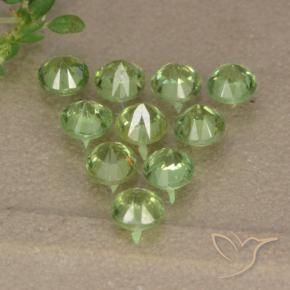 Gemme di Granato demantoide Verde chiaro naturale da 1.70 ct, Rotondo, VS-SI