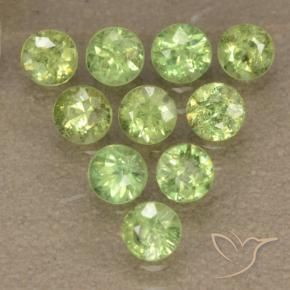 Gemme di Granato demantoide Verde chiaro naturale da 1.75 ct, Rotondo, VS-SI