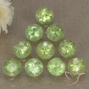 Gemme di Granato demantoide Verde Lime Chiaro naturale da 1.75 ct, Rotondo, VS-SI