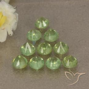 Gemme di Granato demantoide Verde Lime Chiaro naturale da 1.75 ct, Rotondo, VS-SI