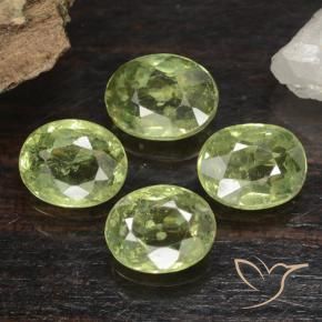 Gemme di Granato demantoide Pera Verde naturale da 1.48 ct, Ovale, VS