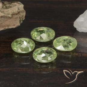 Gemme di Granato demantoide Pera Verde naturale da 1.48 ct, Ovale, VS