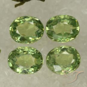 Gemme di Granato demantoide Giallo verde naturale da 1.68 ct, Ovale, VS