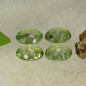 Gemme di Granato demantoide Giallo verde naturale da 1.68 ct, Ovale, VS