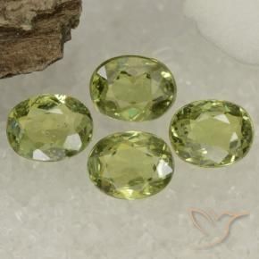 Gemme di Granato demantoide Verde oliva naturale da 1.47 ct, Ovale, VS