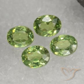 Gemme di Granato demantoide Pera Verde naturale da 1.53 ct, Ovale, VS