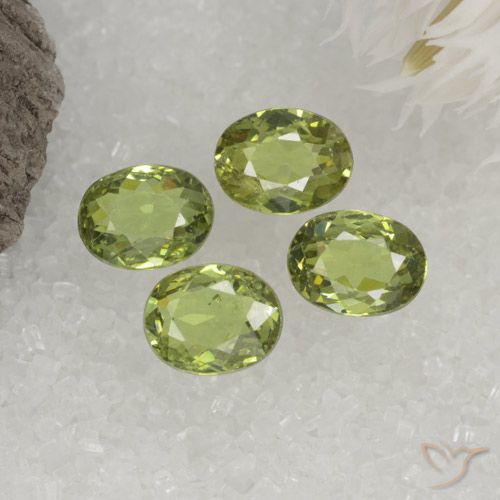 1.44ctw Naturale Giallo verde Granato demantoide, Ovale, VS