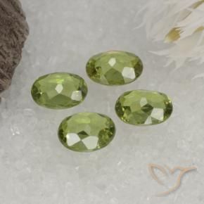 Gemme di Granato demantoide Giallo verde naturale da 1.44 ct, Ovale, VS