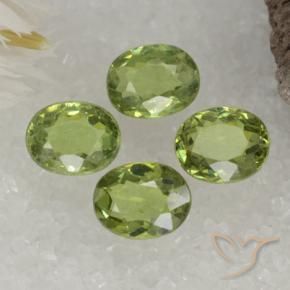 Gemme di Granato demantoide Verde lime naturale da 1.65 ct, Ovale, VS