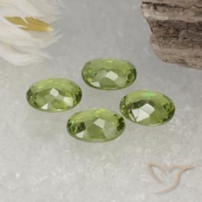 Gemme di Granato demantoide Verde lime naturale da 1.65 ct, Ovale, VS