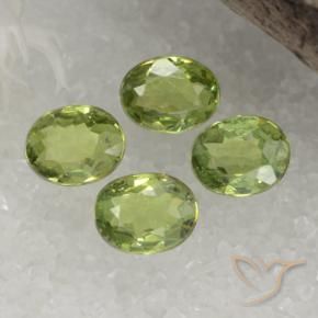 Gemme di Granato demantoide Giallo verde naturale da 1.28 ct, Ovale, VS