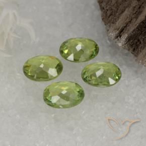 Gemme di Granato demantoide Giallo verde naturale da 1.28 ct, Ovale, VS