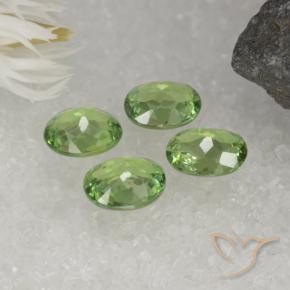 Gemme di Granato demantoide Verde medio naturale da 1.73 ct, Ovale, VS