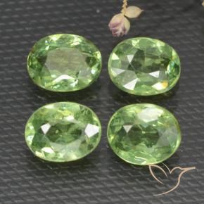 Gemme di Granato demantoide Verde caldo naturale da 1.51 ct, Ovale, VS