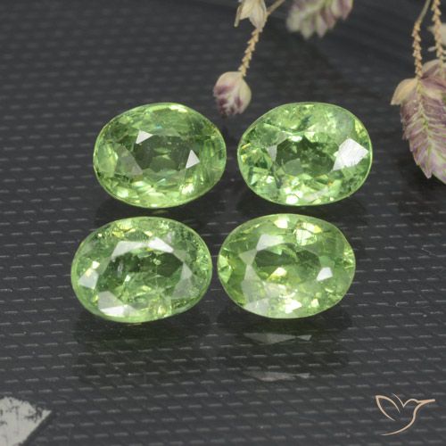 1.65ctw Naturale Verde caldo Granato demantoide, Ovale, VS