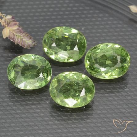 Gemme di Granato demantoide Verde medio naturale da 1.67 ct, Ovale, VS