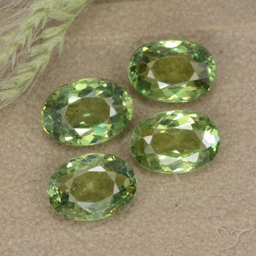 2.27ctw Naturale Verde foresta Granato demantoide, Ovale, VS