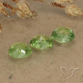 Gemme di Granato demantoide Giallo verde naturale da 0.86 ct, Ovale, VS-SI