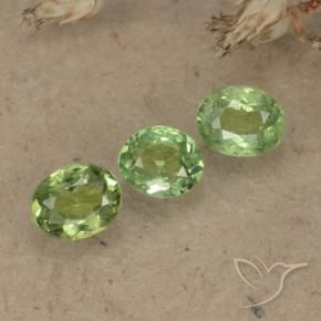 Gemme di Granato demantoide Verde lime naturale da 0.82 ct, Ovale, VS-SI