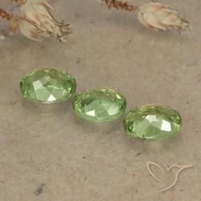 Gemme di Granato demantoide Verde lime naturale da 0.82 ct, Ovale, VS-SI