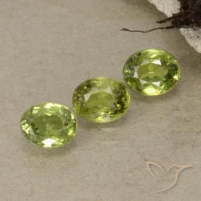 Gemme di Granato demantoide Verde oliva naturale da 1.23 ct, Ovale, VS-SI