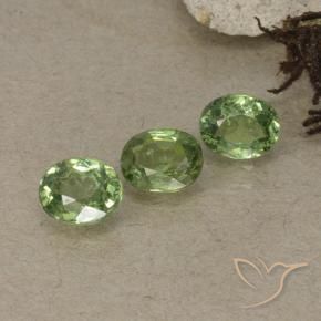 Gemme di Granato demantoide Verde chiaro naturale da 1.38 ct, Ovale, VS-SI