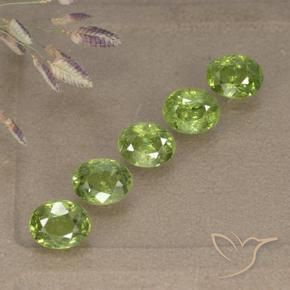 Gemme di Granato demantoide Giallo verde naturale da 2.66 ct, Ovale, VS-SI