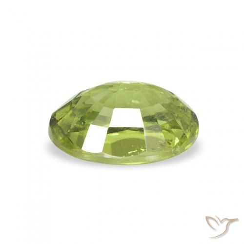 Granato demantoide Verde chiaro e vivace naturale da 0.61 ct, Ovale, VVS-VS
