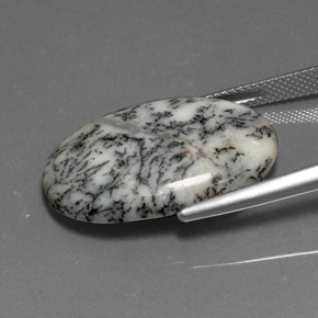 Agata dendritica Multicolore naturale da 15.76 ct, Taglio ovale, Opaco