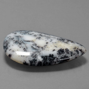 Agata dendritica naturale multicolore da 57,71 ct, taglio a pera, opaco