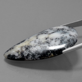 Agata dendritica naturale multicolore da 57,71 ct, taglio a pera, opaco