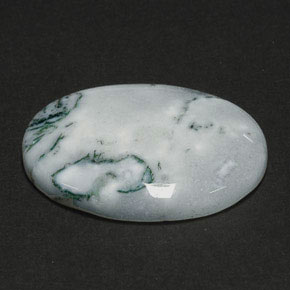Agata dendritica naturale multicolore da 17,56 ct, taglio ovale, opaco