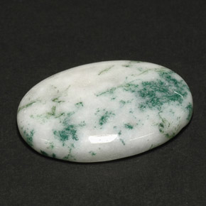 Agata dendritica naturale multicolore da 17,11 ct, taglio ovale, opaco