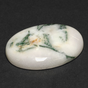 Agata dendritica Multicolore naturale da 17.43 ct, Taglio ovale, Opaco