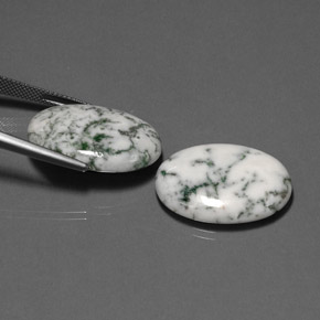 Gemme di Agata dendritica Multicolore naturale da  ct, Taglio ovale, Opaco