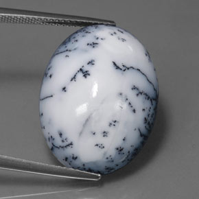 Agata dendritica naturale multicolore da 15,11 ct, taglio ovale, opaco