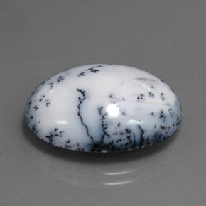 Agata dendritica naturale multicolore da 15,11 ct, taglio ovale, opaco