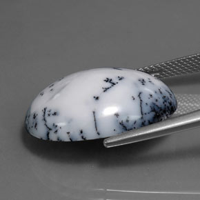 Agata dendritica naturale multicolore da 15,11 ct, taglio ovale, opaco